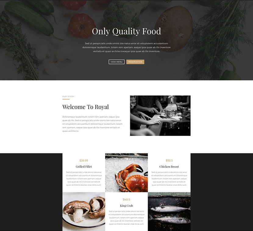 website for restaurants